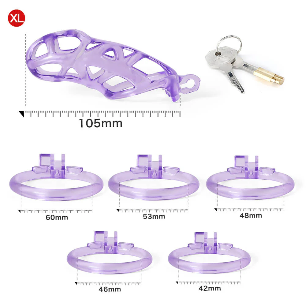 Ice Vision Desigh Purple Mamba Chastity Cage - Image 10