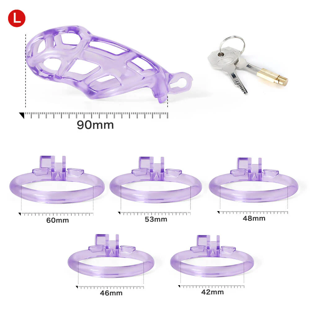 Ice Vision Desigh Purple Mamba Chastity Cage - Image 12