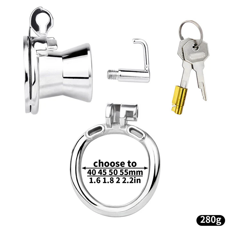 Inverted Prince Albert Piercing Chastity Cage - Image 4