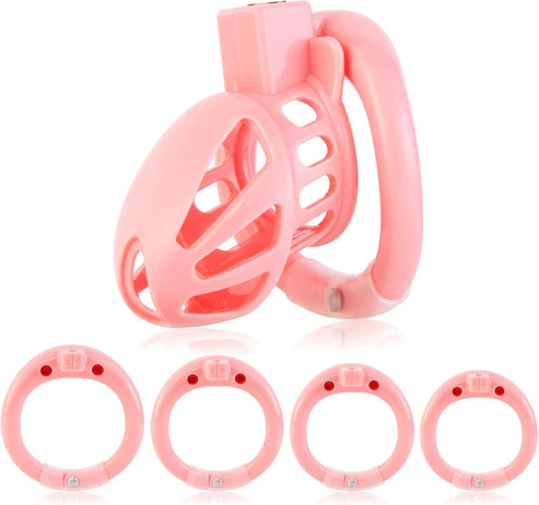 Invisible Pink Cock Cage