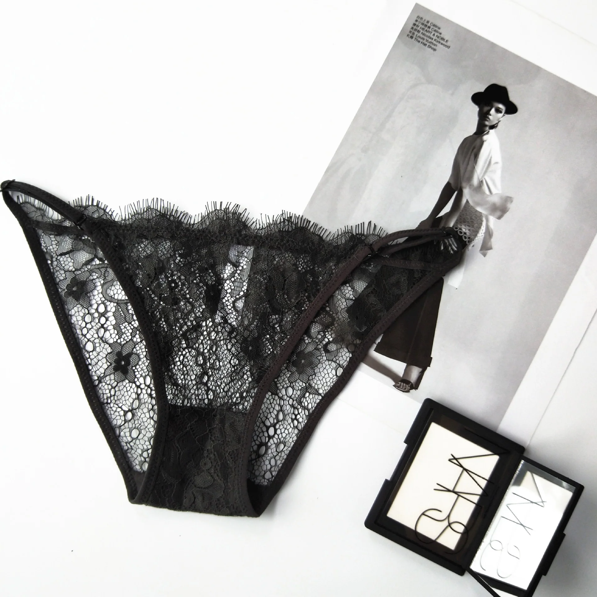 Lace sexy transparent thin strap adjustment panties