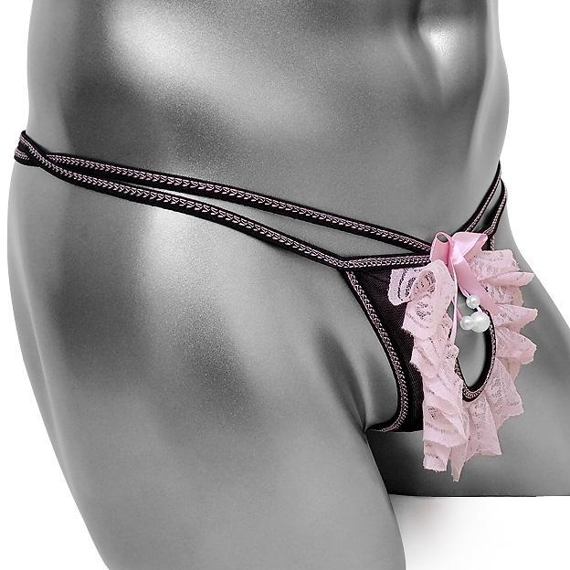Lace Thong w/ Penis Hole - Image 2