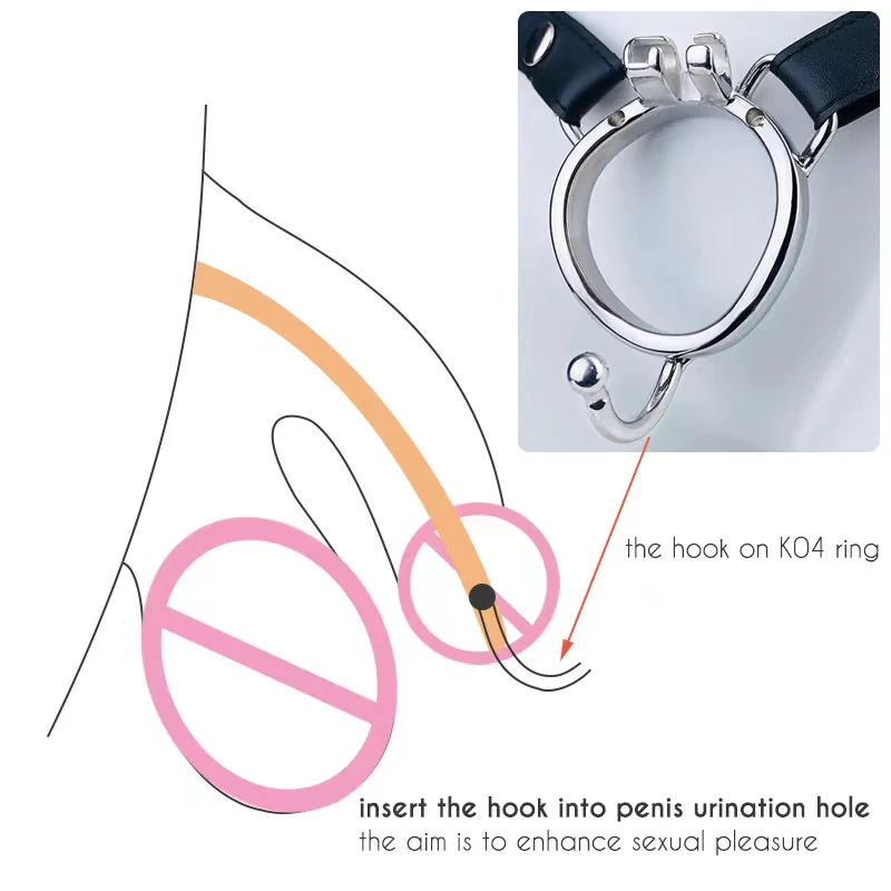 Leather Chastity Cages Anti-off Adjustable - Image 2