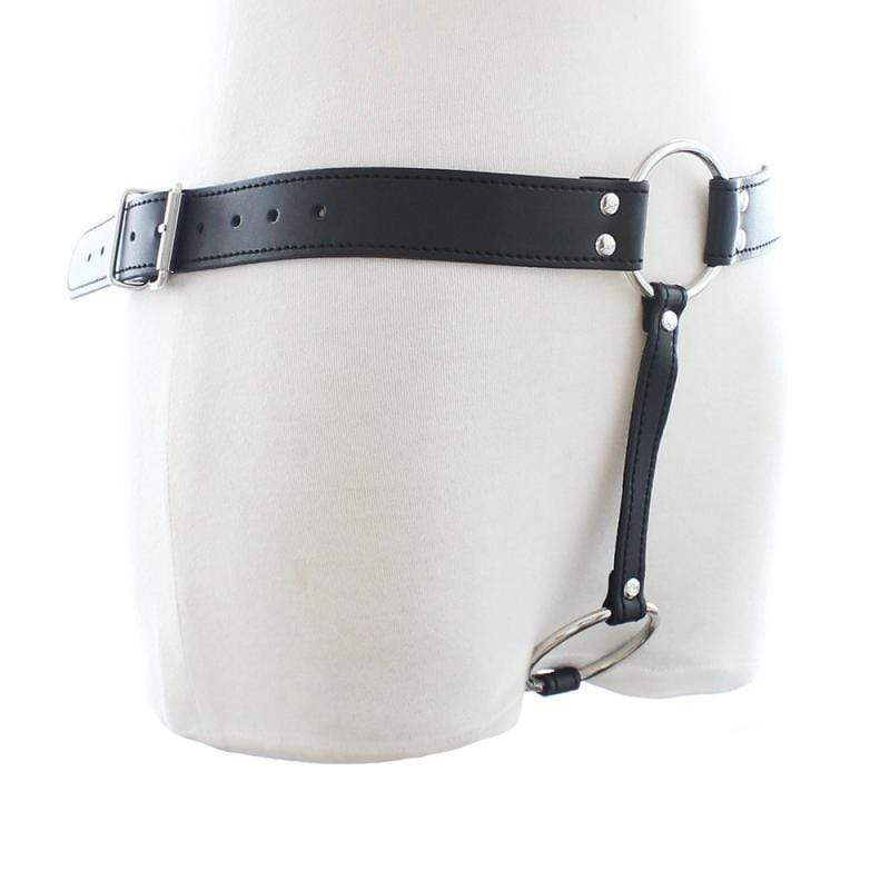 Leather Male Chastity Belt Adjustable BDSM - Image 4