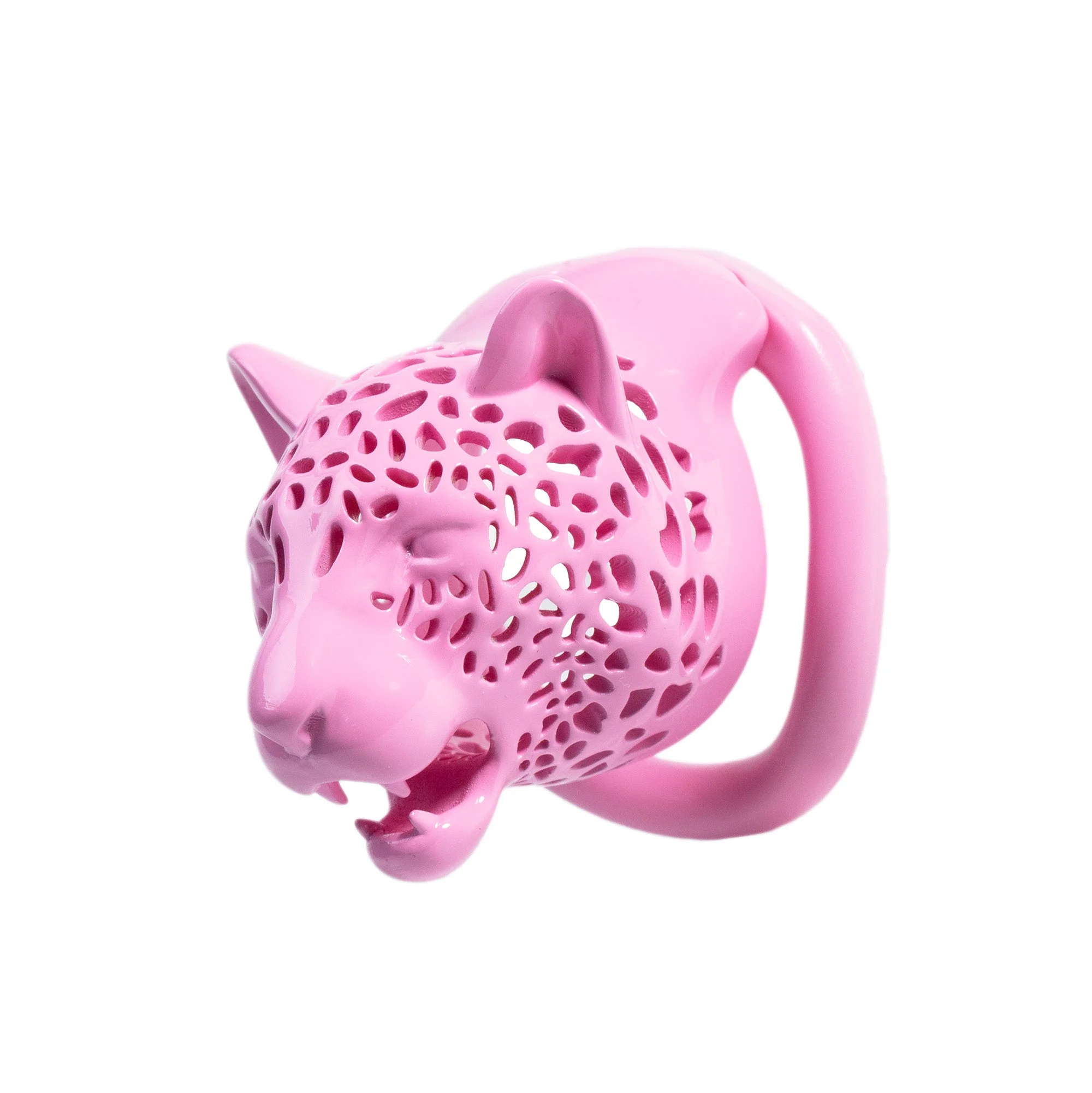 Leopard Head Resin Chastity Cage - Image 14
