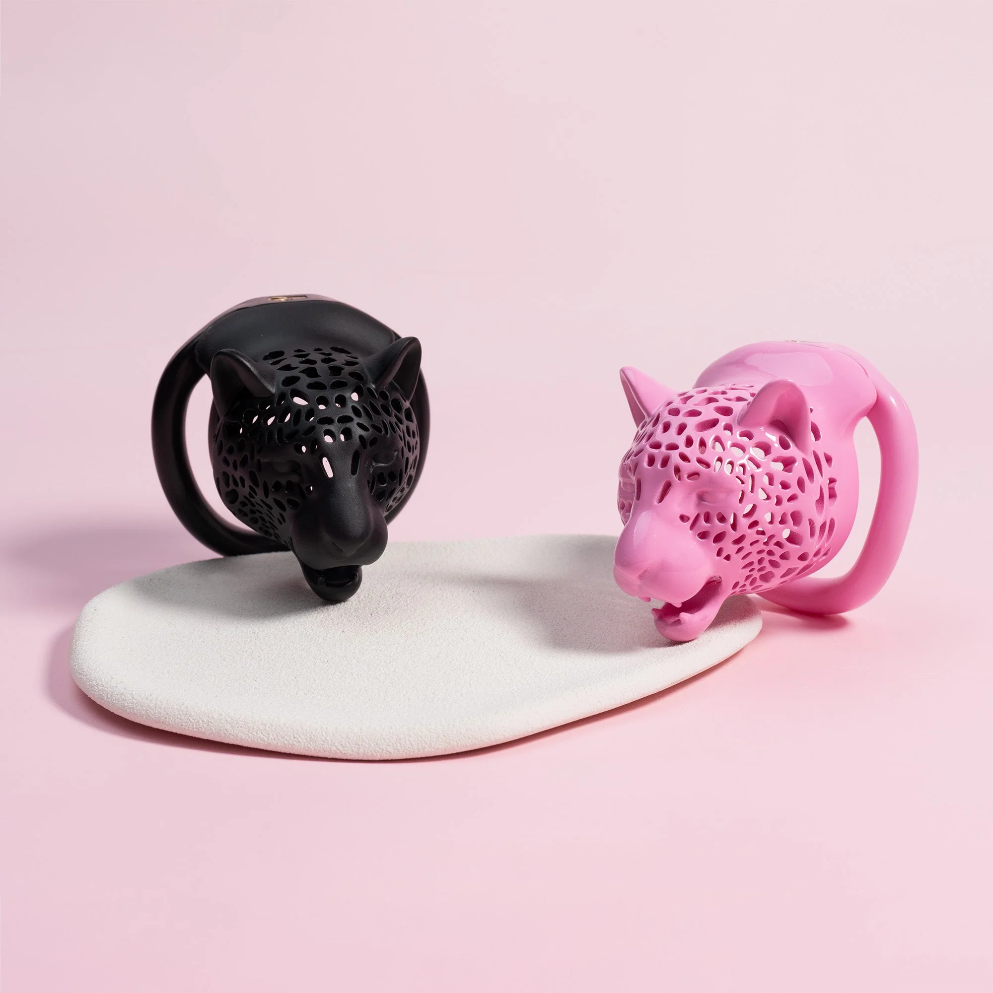 Leopard Head Resin Chastity Cage - Image 2