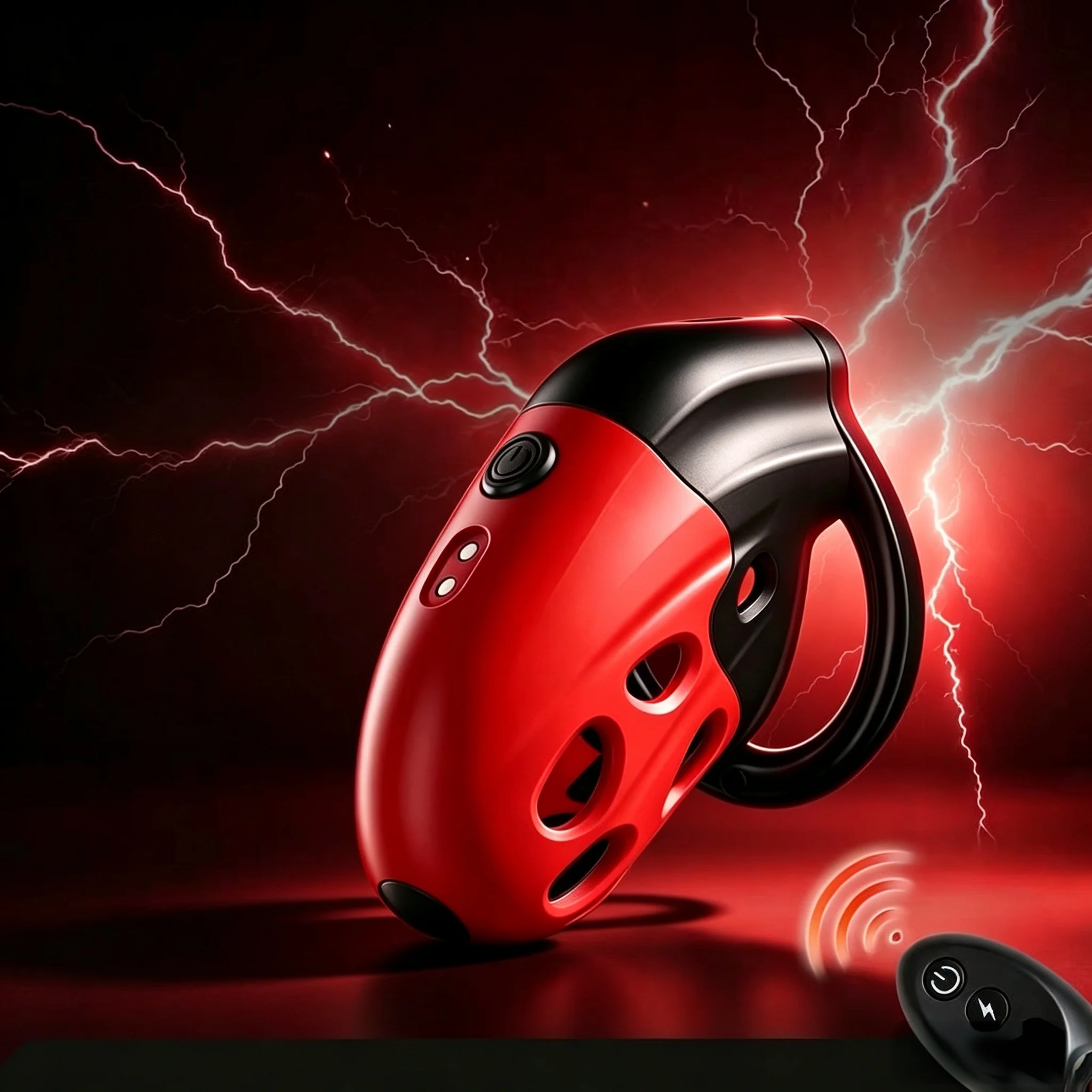 Lockink Retractable Electric Shock Vibrating Chastity Cage - Image 11