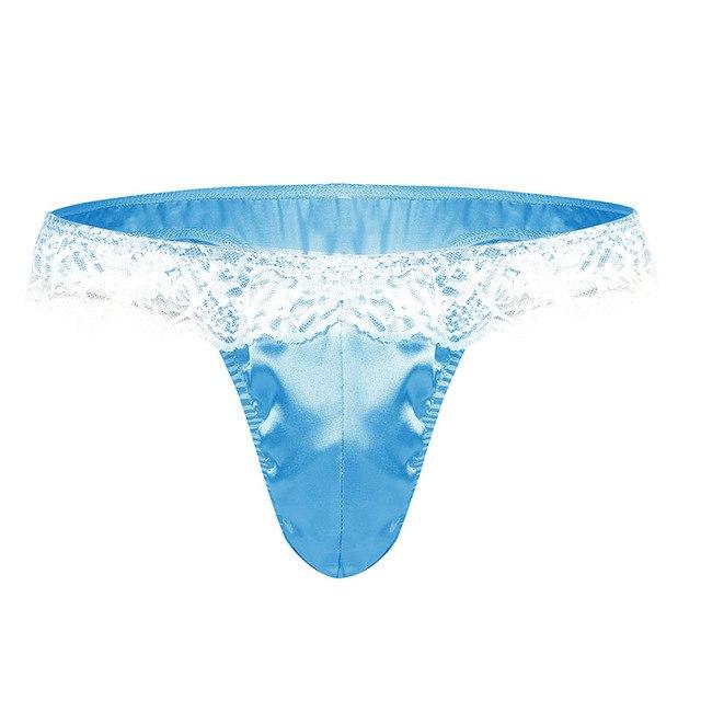 Shiny Satin Ruffle Lace Bikini - Image 2
