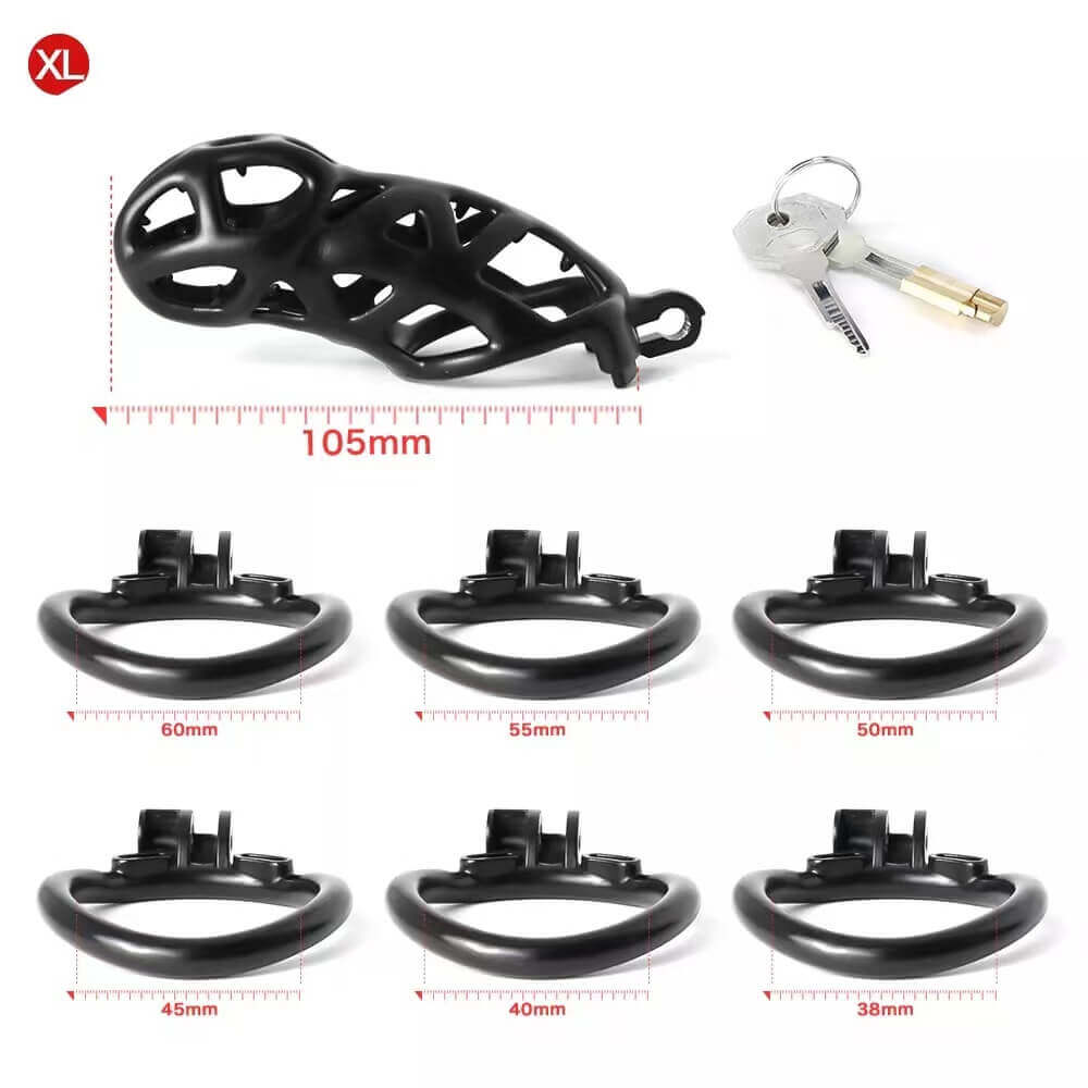 Mamba Spiked Black Chastity Cage - Image 6