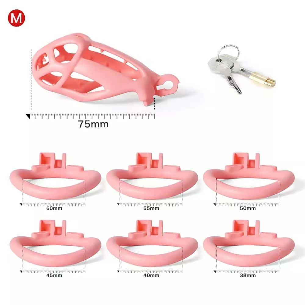 Mamba Spiked Pink Chastity Cage - Image 7