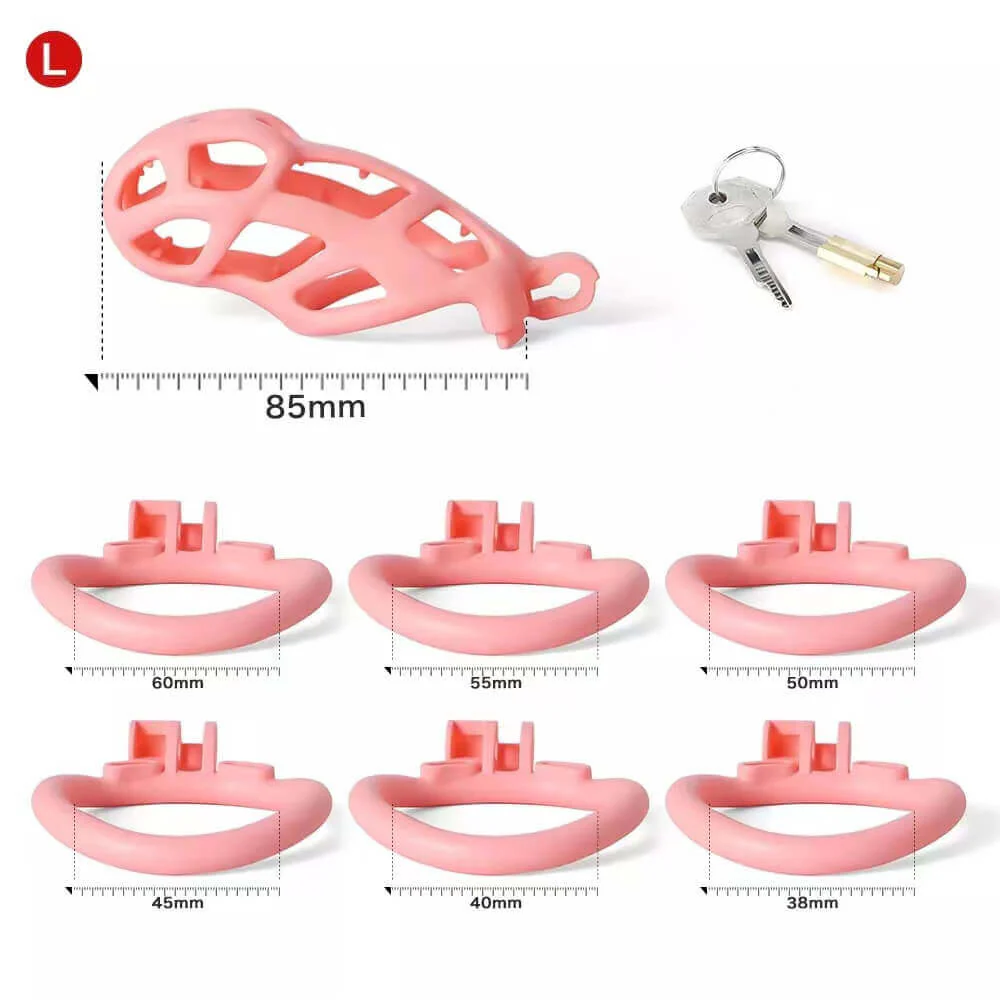 Mamba Spiked Pink Chastity Cage - Image 8