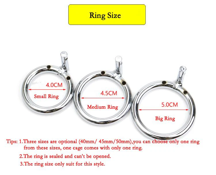 METAL Chastity COCK CAGE 3.31 INCHES LONG - Image 4