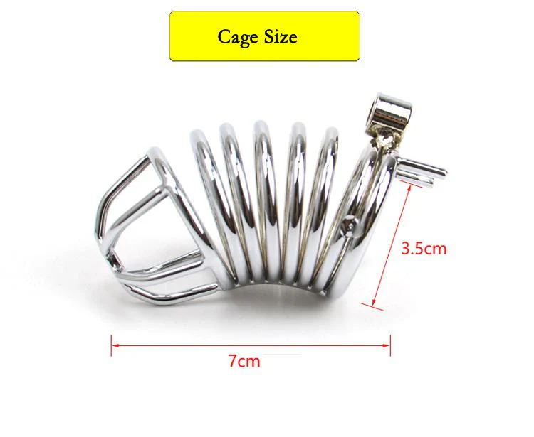 METAL Chastity COCK CAGE 3.31 INCHES LONG - Image 7