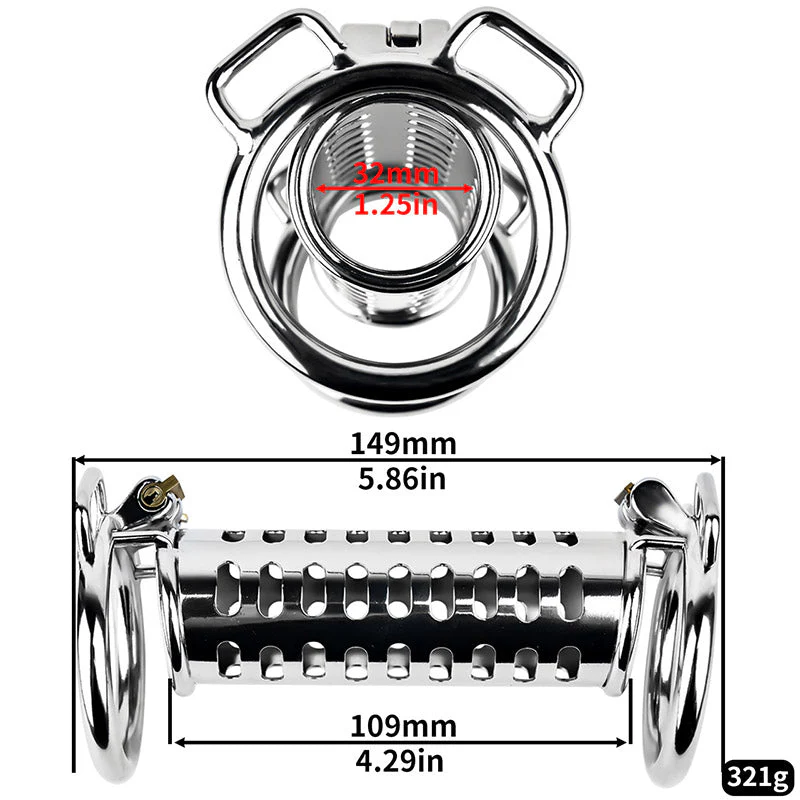 Metal Double Ended Cock Cage - Image 7