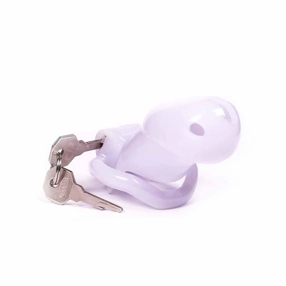 Sissy in Pink Resin Chastity Cage 1.89 and 2.35 inches long - Image 7
