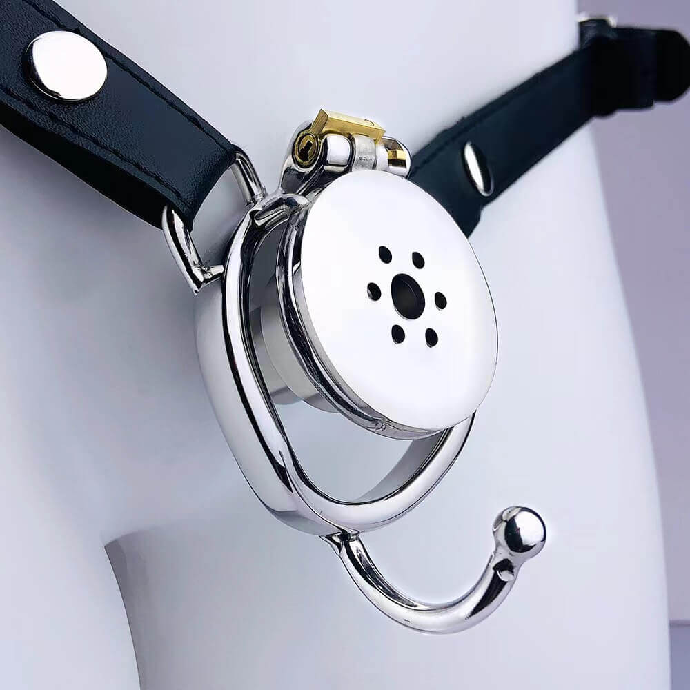 Negative Underlock Inverted Chastity Cage With Belt - Image 2