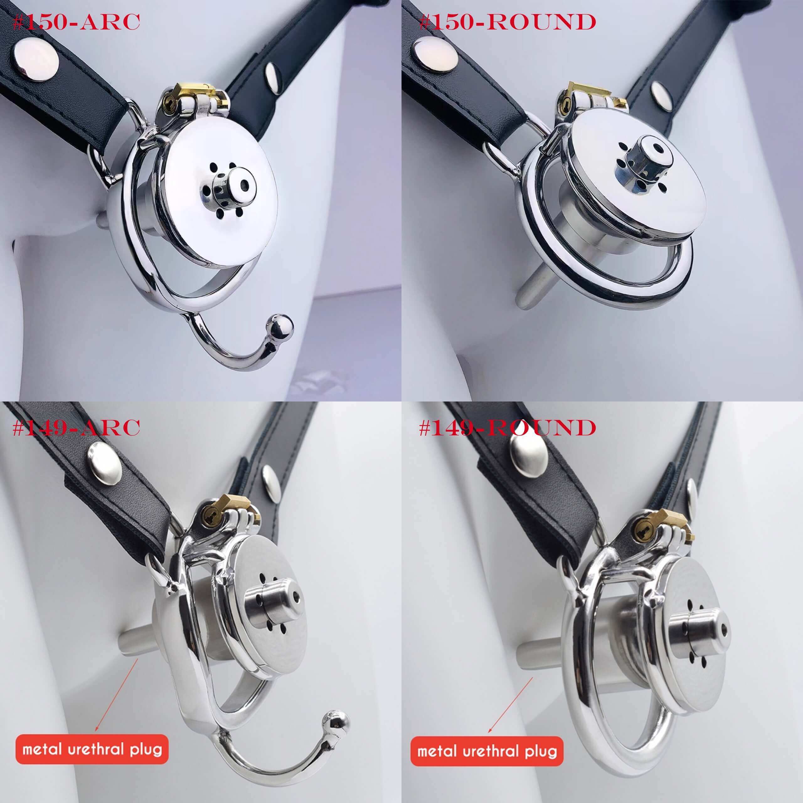 Negative Underlock Inverted Chastity Cage With Catheter And Belt - Image 6
