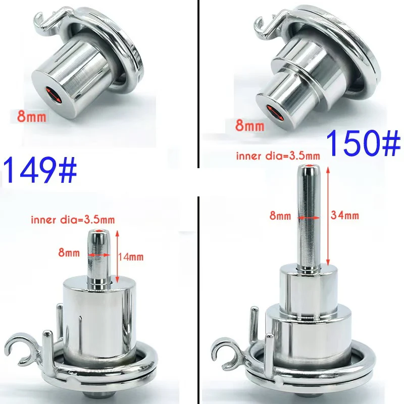 Negative Underlock Inverted Chastity Cage With Catheter And Belt - Image 7