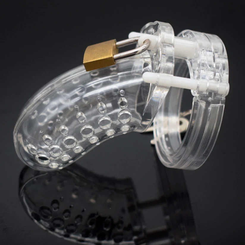 New Plastic Chastity Cage 3.8 Inches Long (All 5 Rings Included) - Image 5