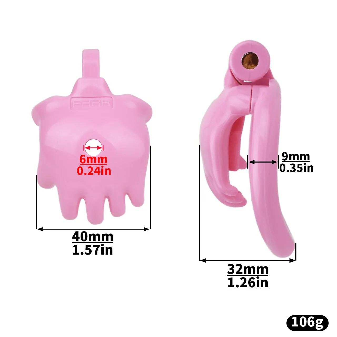 Palm Shaped Sissy Chastity Cage - Image 11
