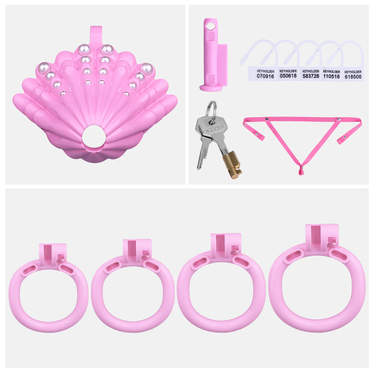 Pearl-Adorned Chastity Cage - Image 14