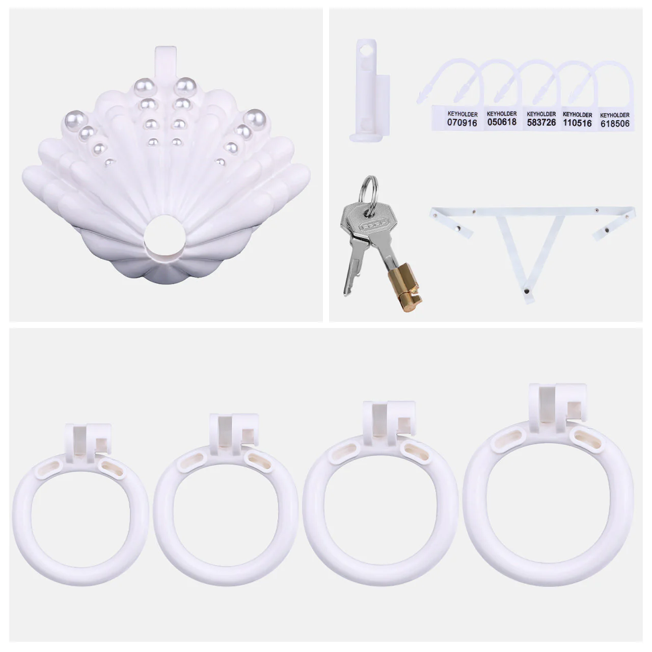 Pearl-Adorned Chastity Cage - Image 15