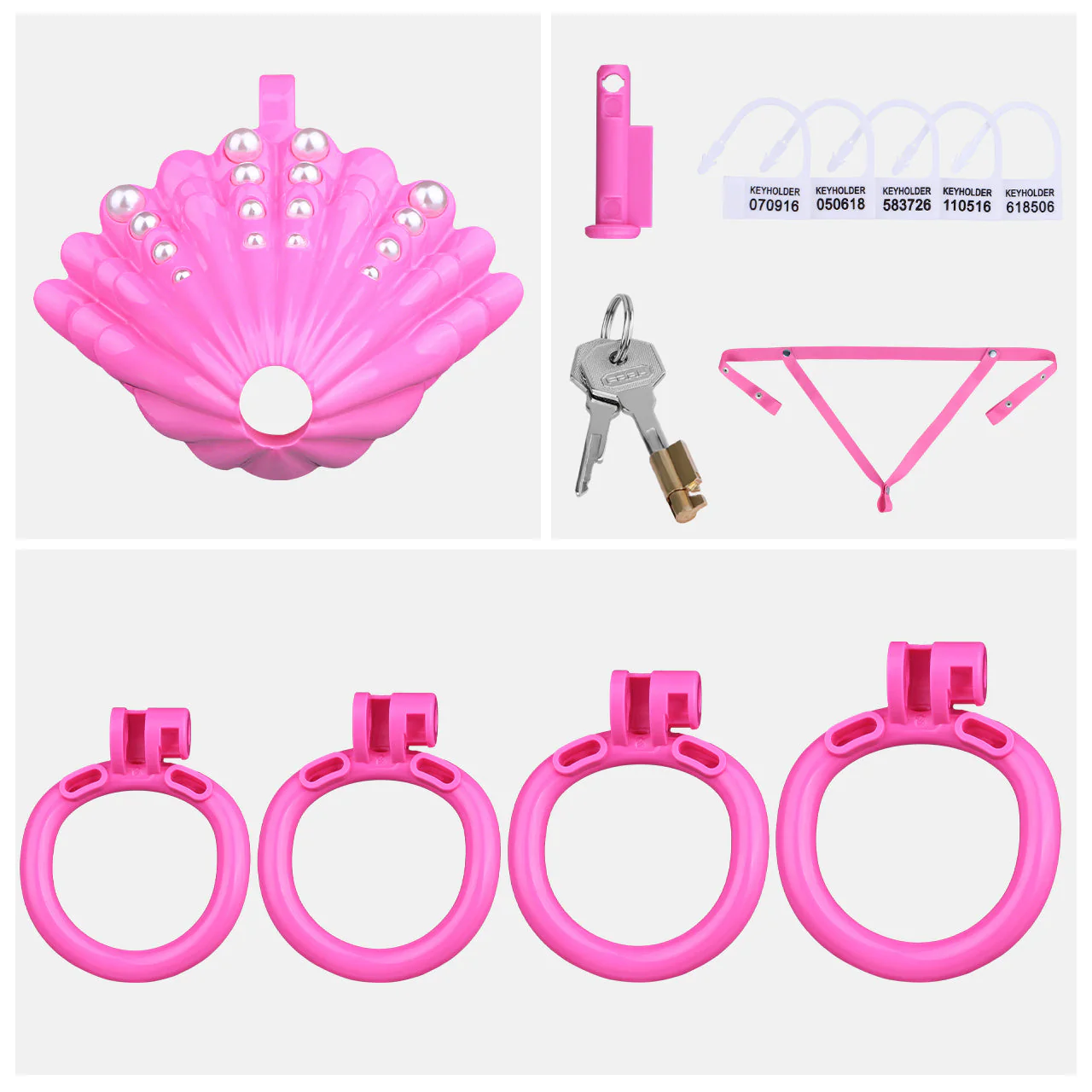 Pearl-Adorned Chastity Cage - Image 16