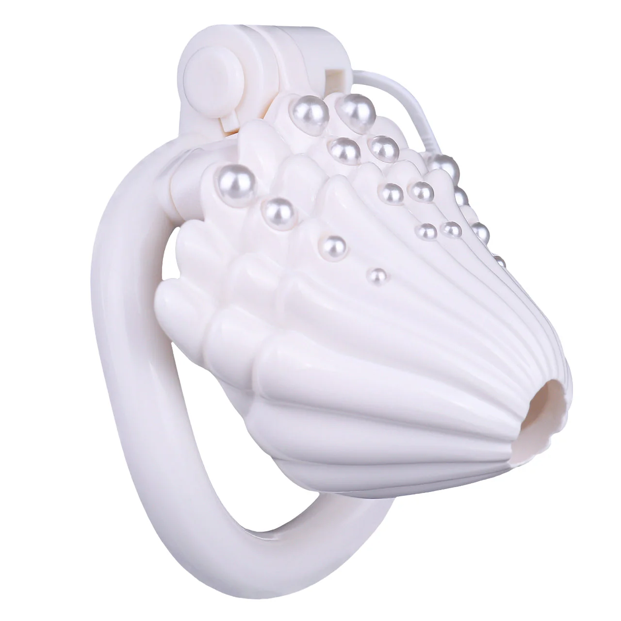 Pearl-Adorned Chastity Cage - Image 4