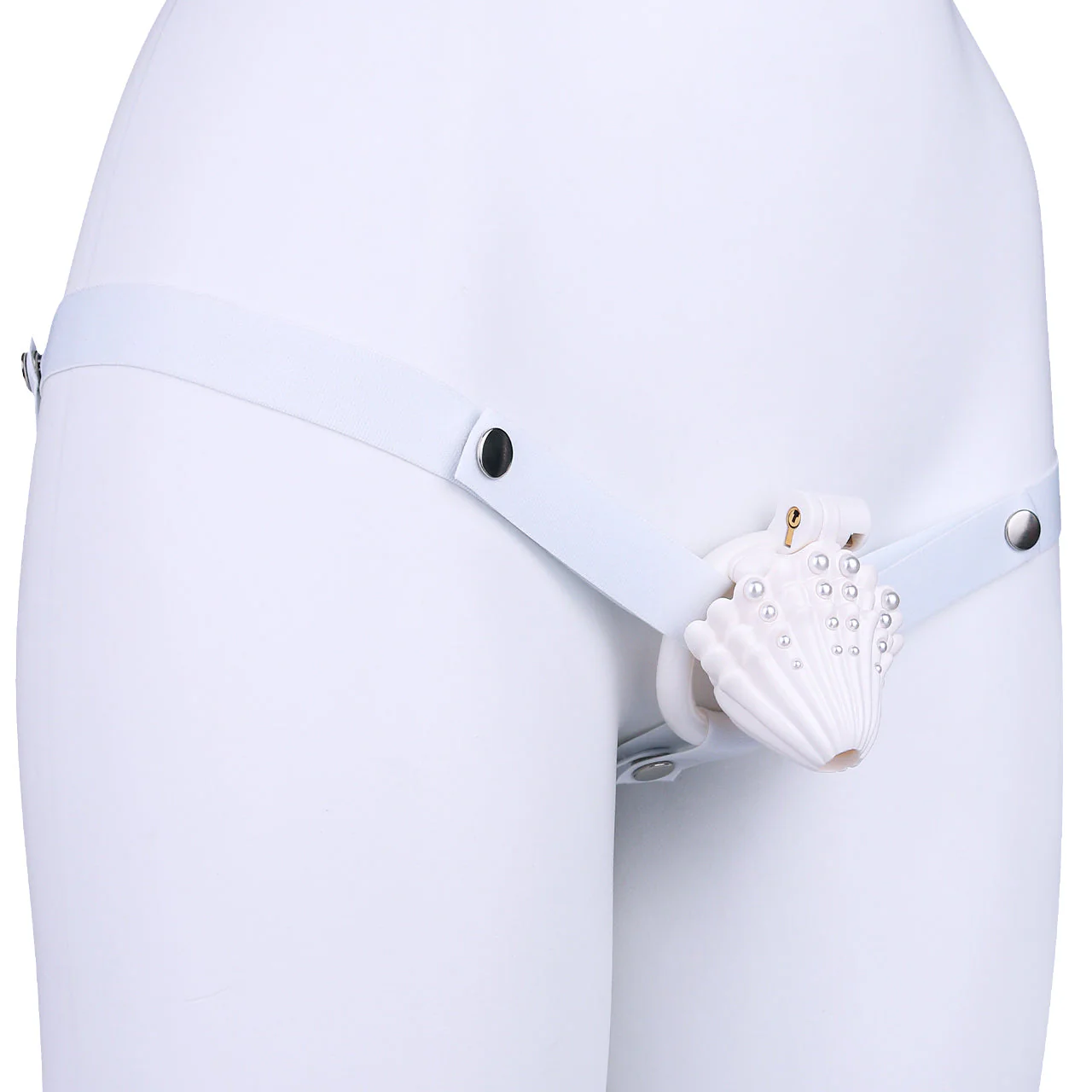 Pearl-Adorned Chastity Cage - Image 7