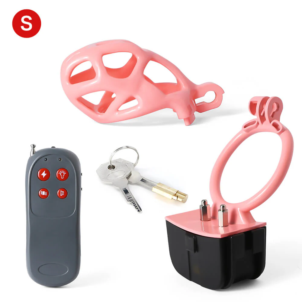 Pink Electric Shock Mamba Chastity Cage - Image 7