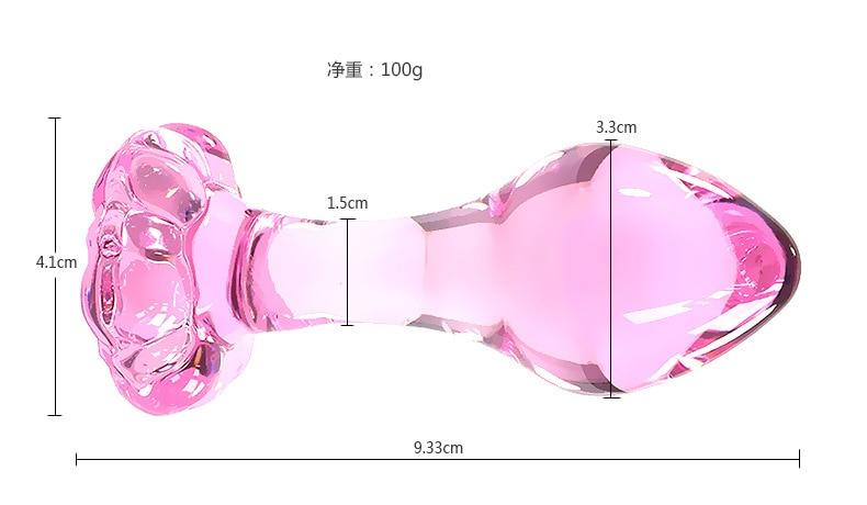 Pink Glass Anal Plug - Image 2
