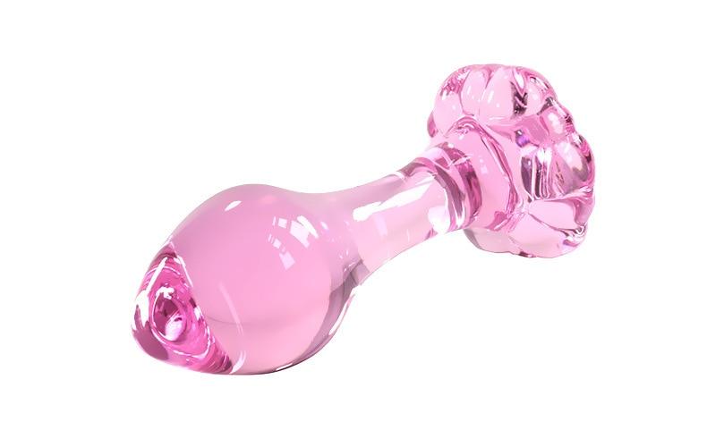 Pink Glass Anal Plug - Image 3