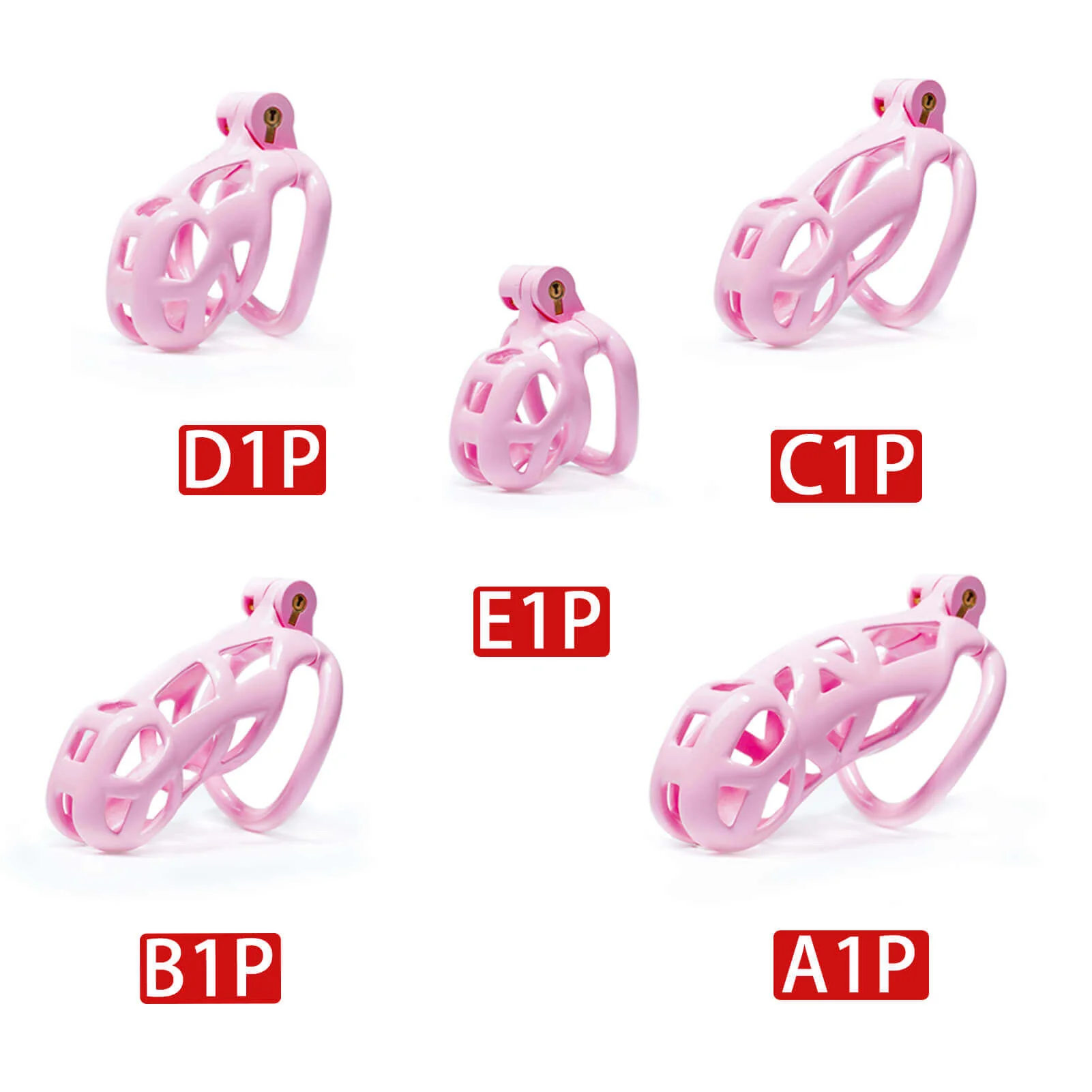 Pink Mamba Chastity Cage Kit 1.77 to 4.13 inches Long - Image 2