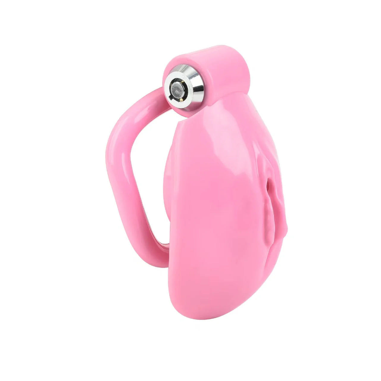 Pink Push-Button Chastity Cage