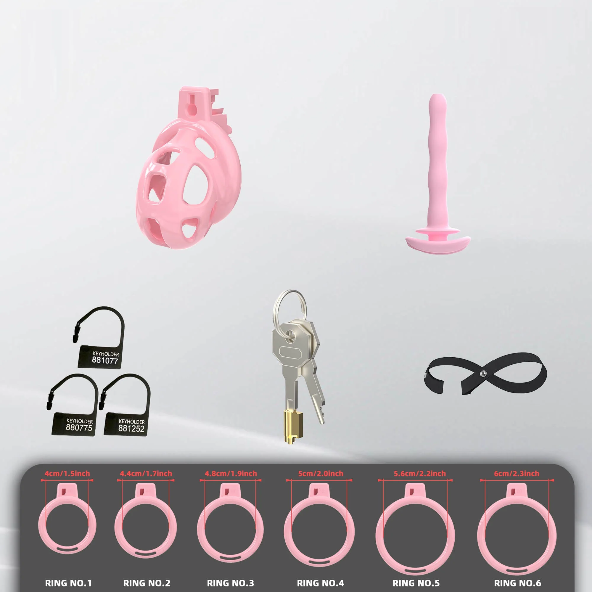 Pink Silicone Mamba Chastity Cage - Image 3