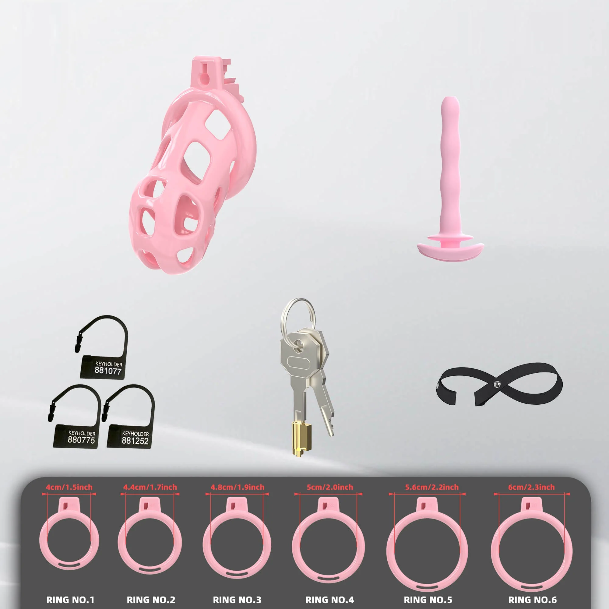 Pink Silicone Mamba Chastity Cage - Image 5