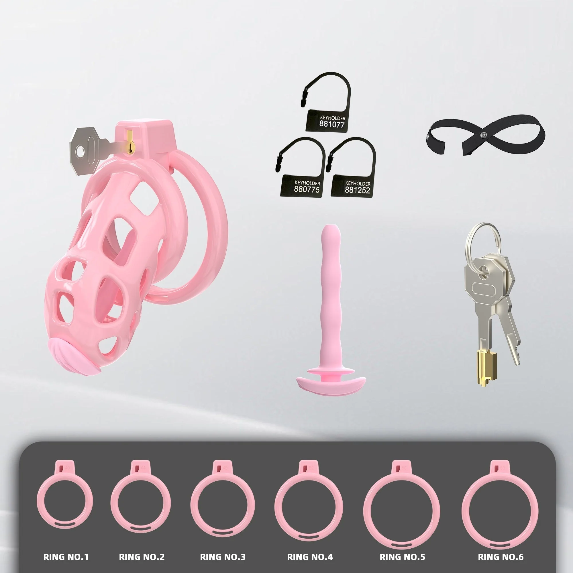 Pink Silicone Mamba Chastity Cage - Image 7