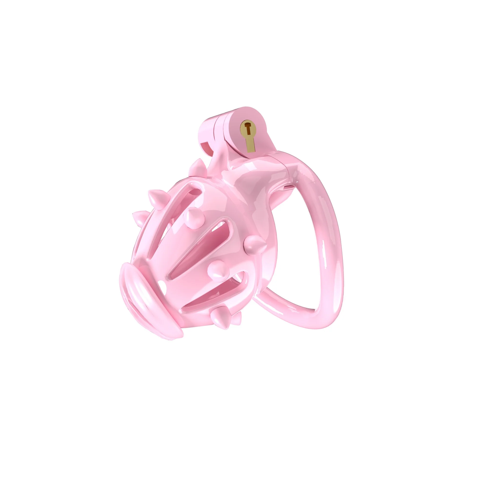 Pink Stripe Cobra Chastity Kits with Spikes pegs - Image 7