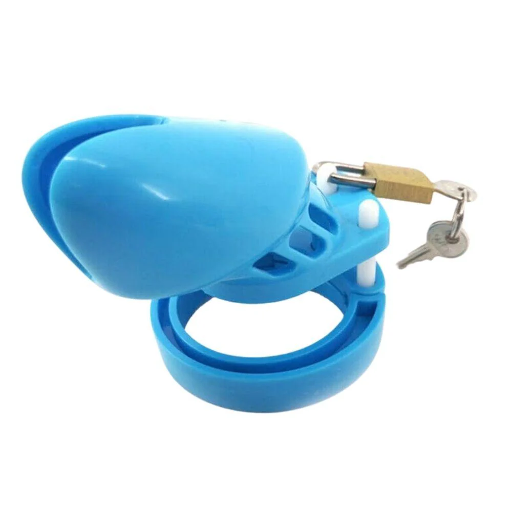 Blue Plastic Cock Cage 3.15 inches and 3.94 inches long - Image 3