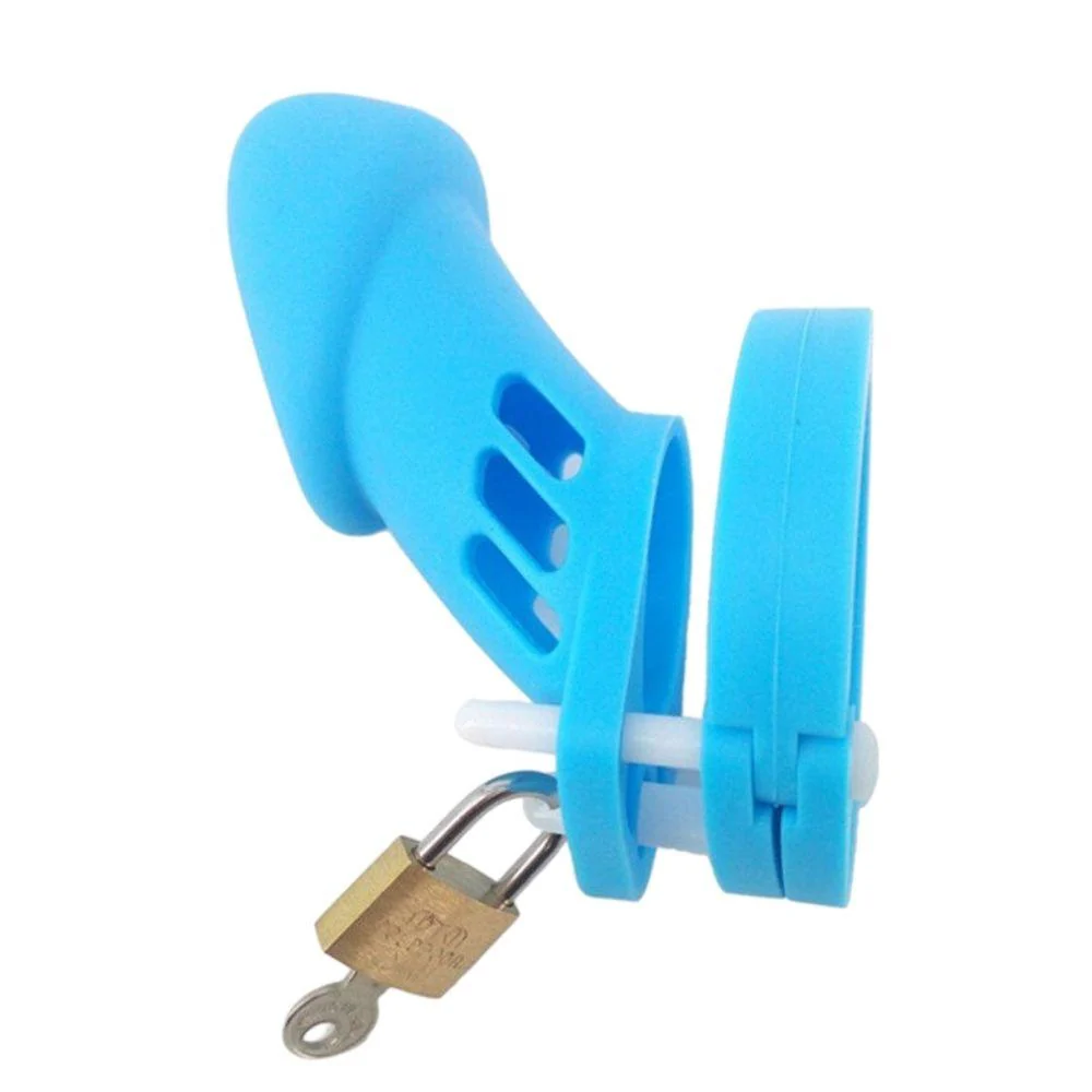 Blue Plastic Cock Cage 3.15 inches and 3.94 inches long - Image 5