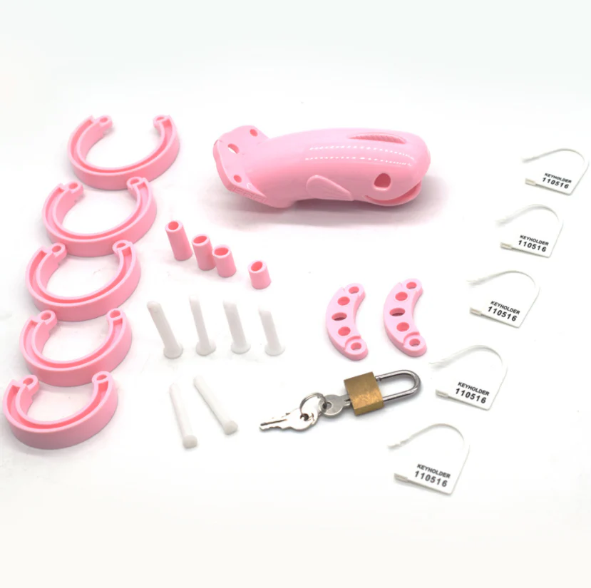 Plastic Cetacean Chastity Cage 4.56 Inches Long (All 5 Rings Included) - Image 6