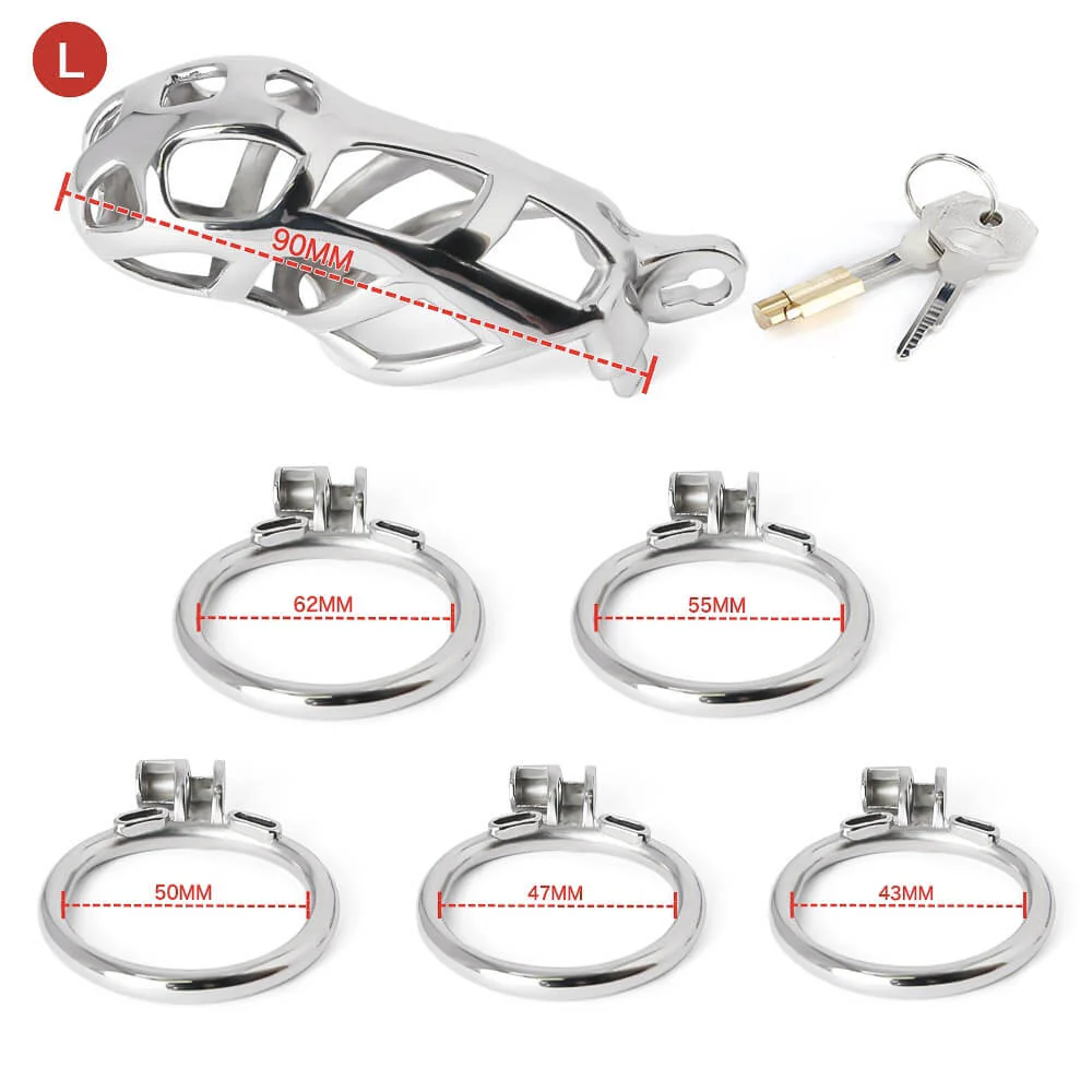 Primary Stainless Steel MAMBA Chastity Cage - Image 8