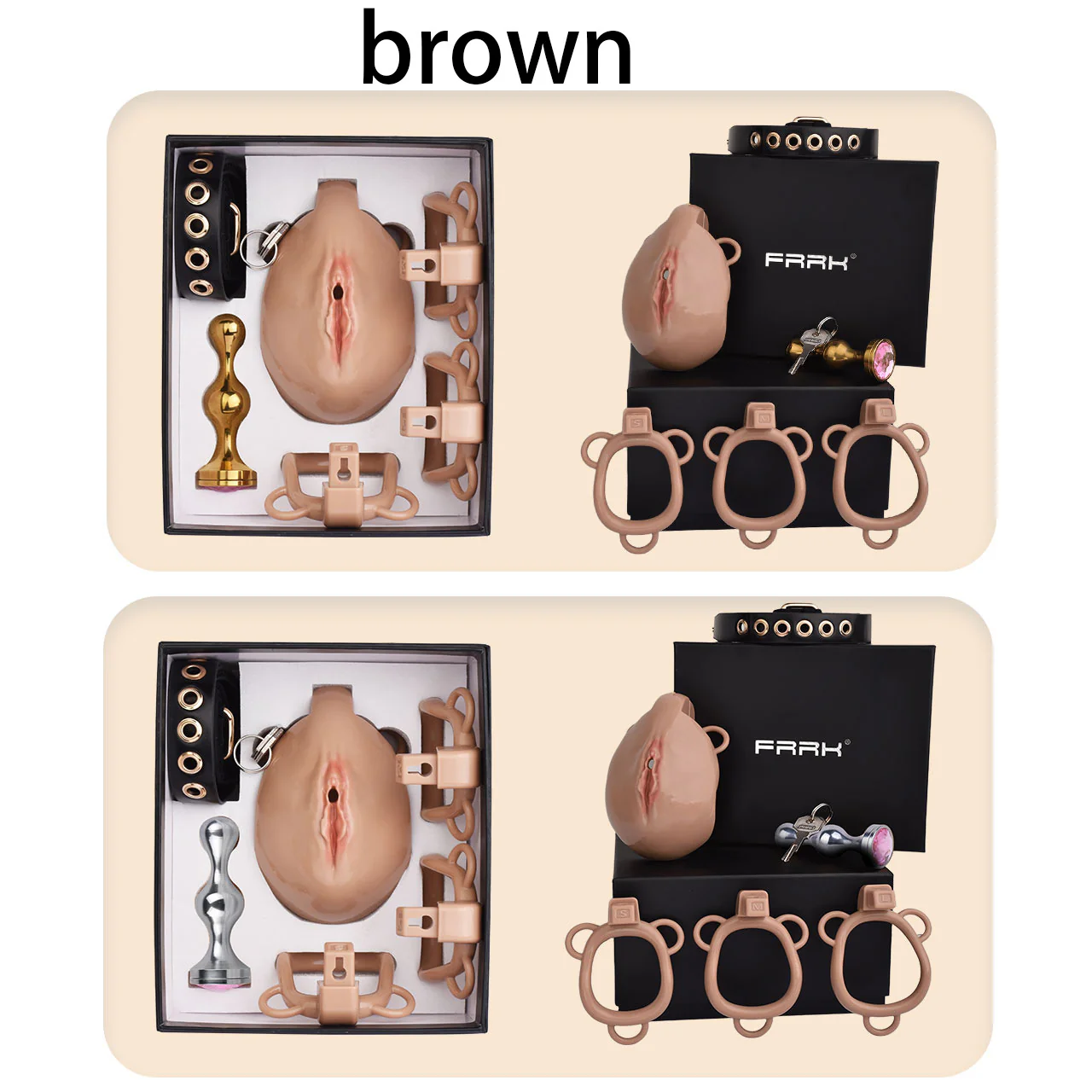 Pussy Chastity Cage With Wearable Butt Plug - Image 7