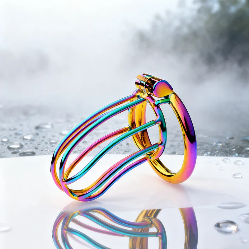 Rainbow Small Banana Chastity Lock - Image 5