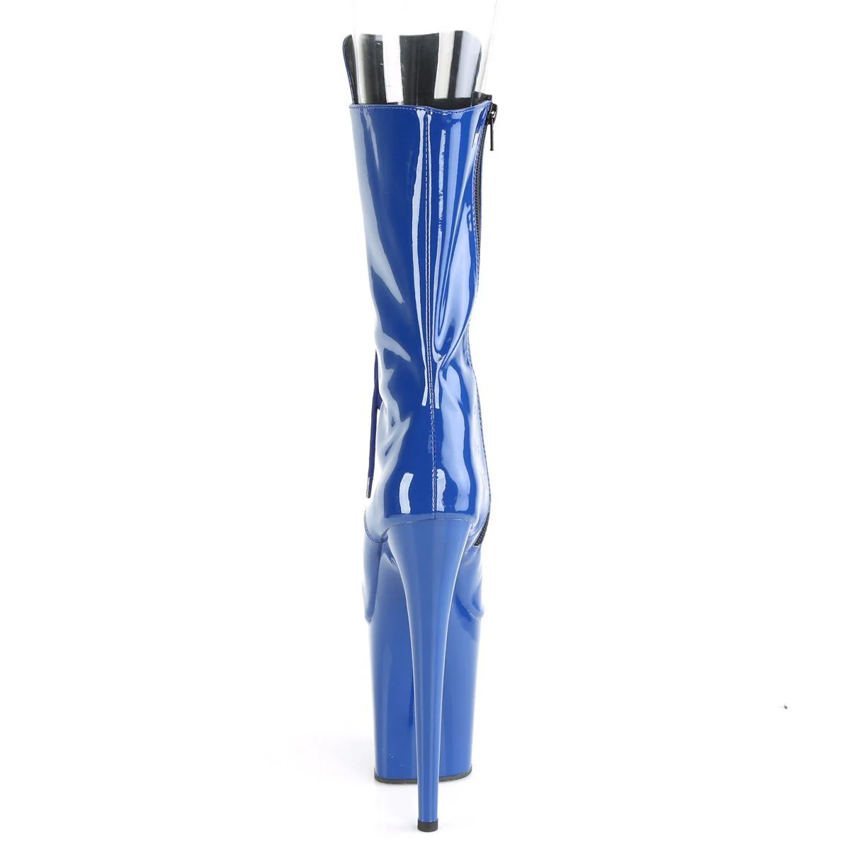 Seductive-1051 Exotic Boot | Blue Patent - Image 4