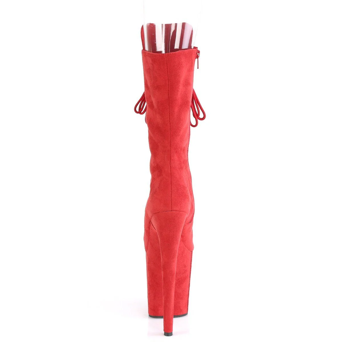 Seductive-1051FS Exotic Boot | Red Faux Suede - Image 4