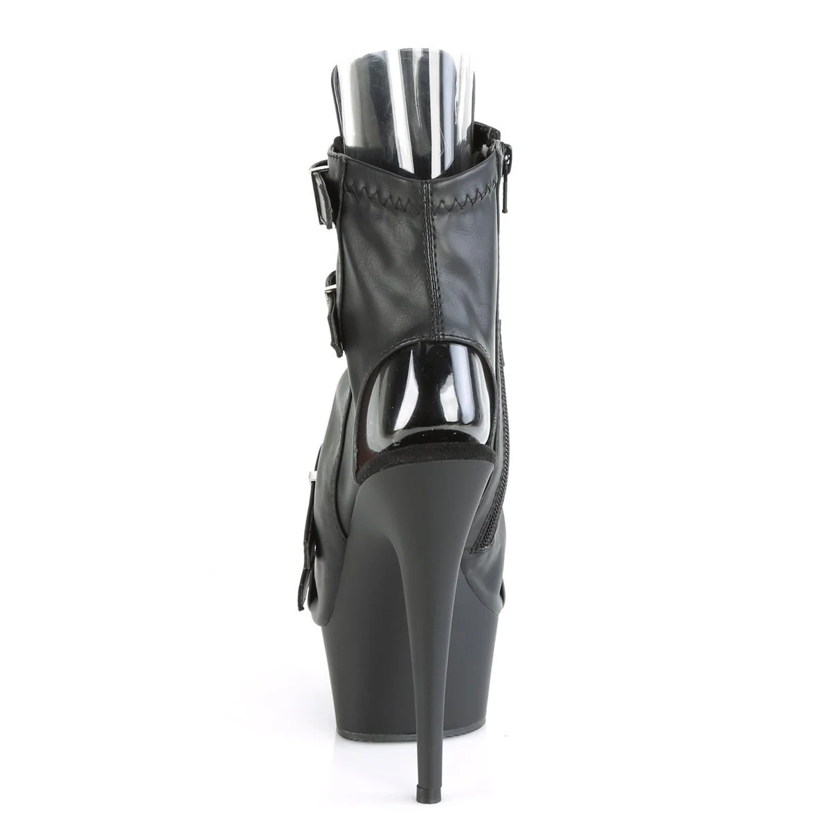 Seductive-1070 Exotic Boot | Black Faux Leather - Image 4