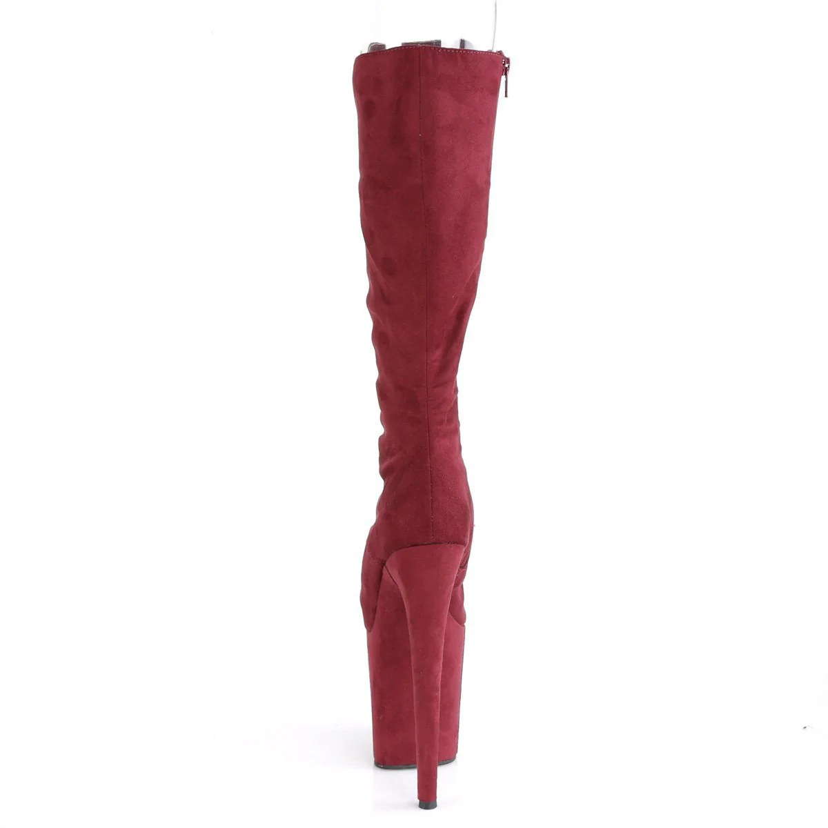 Seductive-2051FS Exotic Boot | Burgundy Faux Suede - Image 4