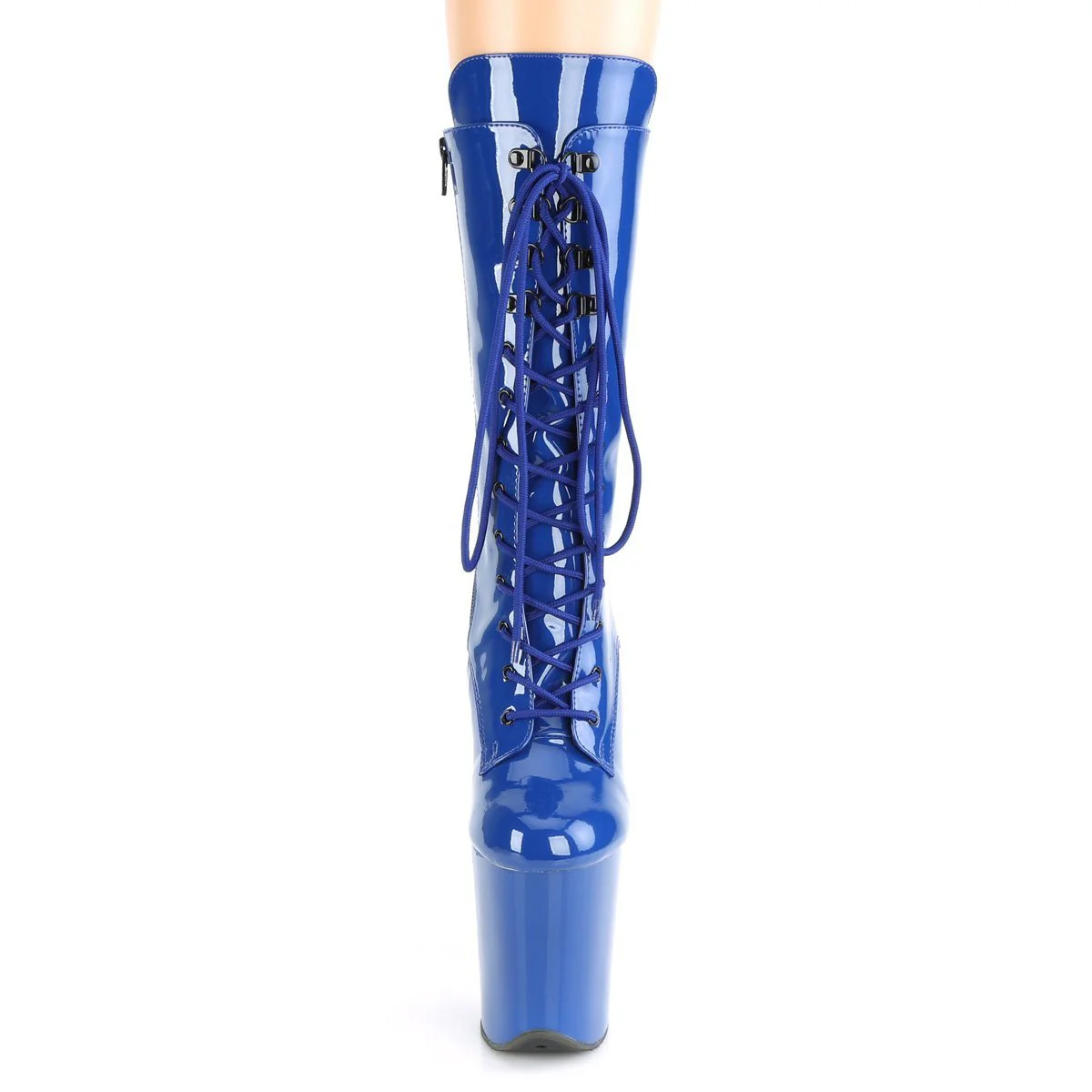 Seductive-6073 Exotic Boot | Blue Patent - Image 2