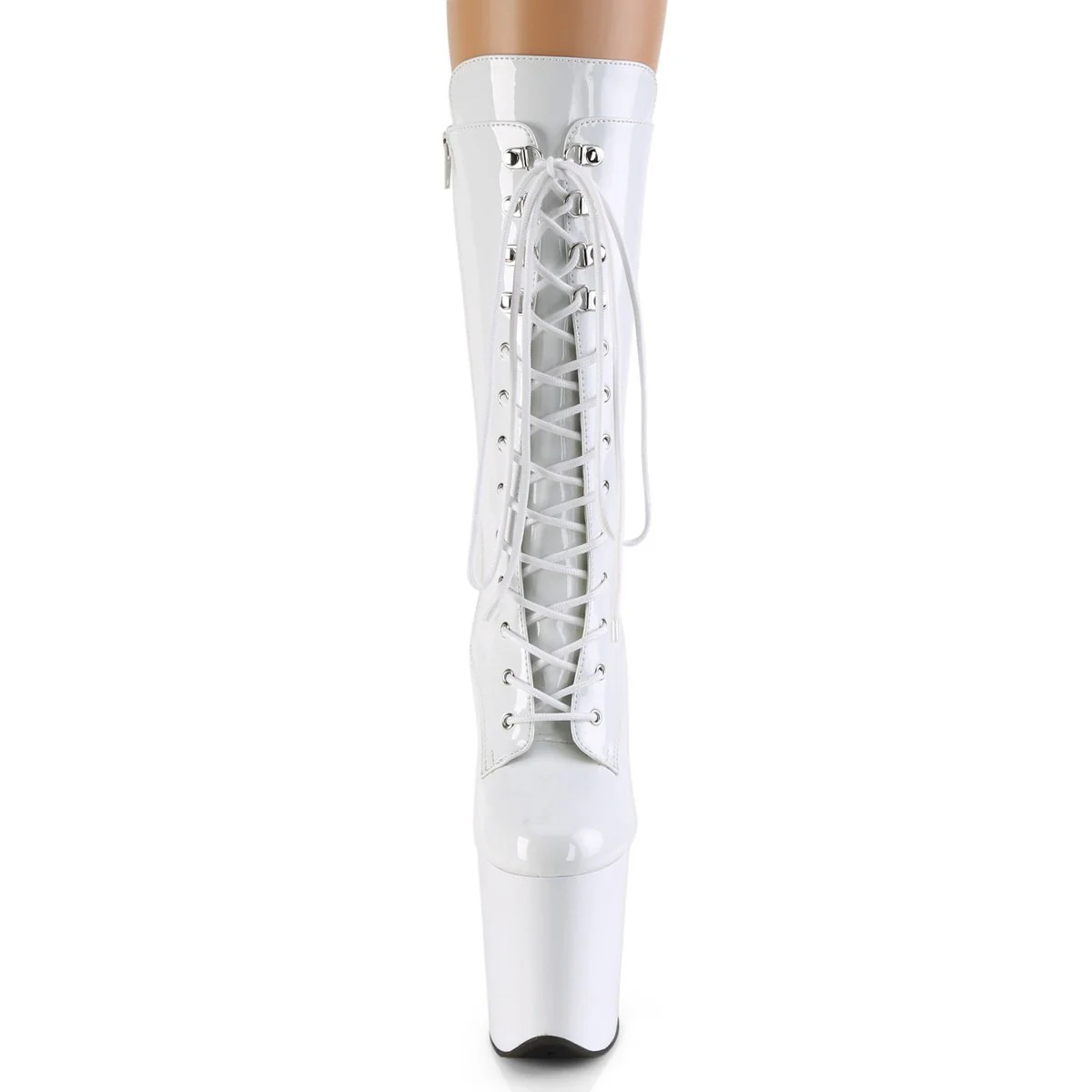 Seductive-6074 Exotic Boot | White Patent - Image 2